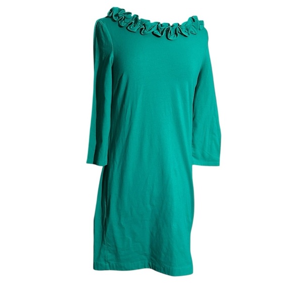 Talbots Vibrant Teal Dress with Ruffle Detail size small - Picture 1 of 6